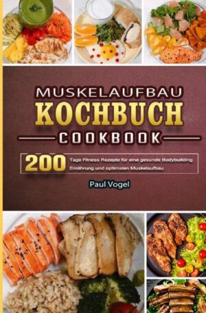 Muskelaufbau Rezeptbuch: 365 Tage Fitness Rezepte für eine gesunde Bodybuilding Ernährung und optimalen Muskelaufbau Sie suchen die Abkürzung zum Sixpack oder zur Bikinifigur? Sie möchten auf nichts verzichten und trotz leckerer Gerichte mit einem breiten Rücken und trainierten Beinen beeindrucken? Wollen Sie mit der richtigen Ernährung schnell & einfach zum starken und definierten Körper gelangen? Mit diesem Buch gelingt die Ernährungsumstellung! Wertvolle Energielieferanten sind die Voraussetzung für wahre Kraft und Stärke. Während Sie bei herkömmlichen Diäten sowohl an Fett, als auch oft an Muskelmasse abnehmen, fördern Sie mit diesem Buch Ihre reine Muskelkraft. Die effektivsten Kombinationen aus Fatburnern und Eiweißen in den leckersten Gerichten sorgen für den notwendigen Appetit und überraschende Ergebnisse in Ihrem Fitness Training. Starten Sie mit neuer, einzigartiger Energie in jeden Tag und verschwenden Sie nie wieder kostbare Motivation!