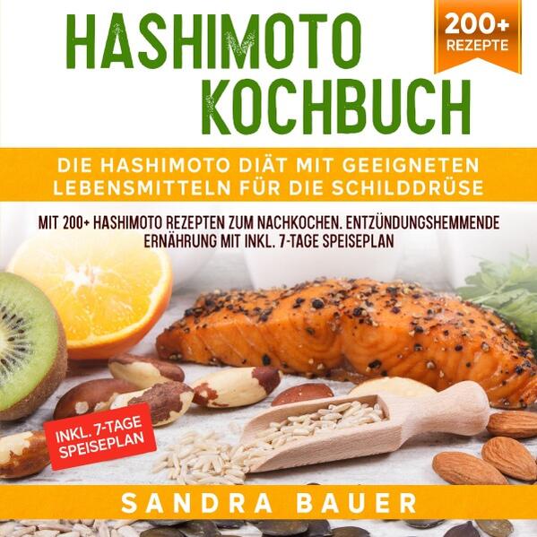 Das leckere Hashimoto Kochbuch - Mit 200+ Hashimoto Rezepten zum Nachkochen Hypothyreose ist ein Zustand, bei dem der Körper nicht genügend Schilddrüsenhormone produziert. Mit der Hashimoto Ernährung die richtigen Anhaltspunkte finden. Schilddrüsenhormone helfen, Wachstum, Zellreparatur und Stoffwechsel zu steuern. Infolgedessen können Menschen mit Hypothyreose neben vielen anderen Symptomen Müdigkeit, Haarausfall, Gewichtszunahme, Kältegefühl und Niedergeschlagenheit erleben. Eine Hypothyreose betrifft 1-2 % der Menschen weltweit und ist bei Frauen 10-mal häufiger als bei Männern. Nahrungsmittel allein können eine Hypothyreose nicht heilen. Eine Kombination aus den richtigen Nährstoffen und Medikamenten kann jedoch helfen, die Schilddrüsenfunktion wiederherzustellen und Ihre Symptome zu minimieren. Die kleine schmetterlingsförmige Drüse? Sie produziert und speichert Schilddrüsenhormone, die fast jede Zelle in Ihrem Körper beeinflussen. Wenn die Schilddrüse ein Signal namens schilddrüsenstimulierendes Hormon (TSH) empfängt, gibt sie Schilddrüsenhormone in den Blutkreislauf ab. Dieses Signal wird von der Hypophyse, einer kleinen Drüse an der Basis Ihres Gehirns, gesendet, wenn der Schilddrüsenhormonspiegel niedrig ist. Gelegentlich setzt die Schilddrüse keine Schilddrüsenhormone frei, auch wenn viel TSH vorhanden ist. Dies wird als primäre Hypothyreose bezeichnet und ist die häufigste Form der Hypothyreose.