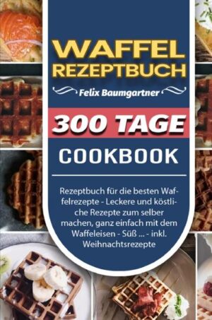 300 Tage Waffel Rezeptbuch Wenn man an eine Waffel denkt, kommt schnell das Bild eines einfachen Teiges in den Kopf, der im Waffeleisen ausgebacken und zum Schluss mit Puderzucker bestreut wird. Das war vielleicht in Omas Zeiten noch gang und gäbe jedes Wochenende dieselbe Rezeptur zu backen. Heute bereitet man nicht nur süße Waffeln zu, sondern auch herzhafte. Aber nicht nur das. Selbst vegane und Low Carb Waffeln sind in Kochbüchern zu finden. In diesem Waffel-Buch findest du Kreationen, die du so noch nicht auf deinem Teller hattest. Dich erwarten Waffel Donuts, belgische Käsewaffeln, Schokowaffeln und noch viele weitere Rezepte.