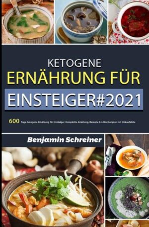 600 Tage Ketogene Ernährung für Einsteiger #2021 Schnelle und gesunde Keto Rezepte zum langfristigen Abnehmen In diesem Buch wird das Thema ketogene Ernährung beschrieben. Es wird genau erklärt, was ketogene Ernährung genau ist und verdeutlicht, welche Vorteile diese Ernährungsform mit sich bringt. Möchten Sie echtes Essen essen (so viel Sie wollen) und in diesem Moment Ihre Gesundheit verbessern und Gewicht verlieren? Es klingt zu schön, um wahr zu sein! Modernste wissenschaftliche Untersuchungen bestätigen die Wirksamkeit dieses Ernährungssystems.