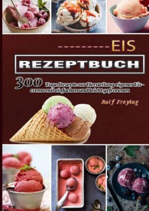 300 Tage Leckeres Eis selbst machen ist ab sofort kein Problem mehr! Wer würde im Sommer nicht gerne ein natürliches und selbstgemachtes Eis essen? Mit diesem Buch können Sie Ihr Eis ganz leicht selbst machen! Denn es ist gar nicht so schwierig wie man es sich vorstellt. Mit den richtigen Küchenutensilien und dem Gewissen Knowhow kann man ganz leicht köstliches und leckeres Eis zaubern. Unser Kochbuch gibt Ihnen eine umfangreiche Einführung in das Thema Eis und über 150 Rezepte, die Sie mit der Eismaschine, aber auch ohne Eismaschine zubereiten können.