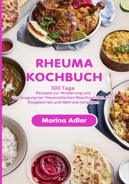 300 Tage Das Rheuma Kochbuch mit Rezepten + Nährwertangaben. Das perfekte Rezeptbuch für eine gesunde Ernährung bei Rheuma. Leiden Sie an einer rheumatischen Erkrankung oder an einer aktivierten Arthrose? Suchen Sie nach einer Lösung, sich einfach, lecker und krankheitsgerecht zu ernähren, ohne Ihren Genuss hintenanstellen zu müssen? Dann ist dieses Kochbuch genau das richtige für Sie! Mit unseren 150 sorgfältig ausgewählten Rezepten mit genauen Nährwertangaben erhalten Sie alltagstaugliche und abwechslungsreiche Rezeptideen, die sich unkompliziert nachkochen lassen. Natürlich genauso schmackhaft für Familie und Freunde, die nicht an Rheuma oder Arthrose leiden.