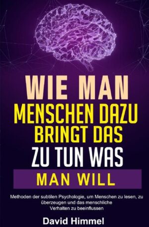 Verbessern Sie Ihre Kommunikationsfähigkeiten, Einflussnahme und Überzeugungskraft Haben Sie die meiste Zeit Ihres Lebens damit verbracht, zu beobachten, wie die Menschen um Sie herum Sie überholen und immer den Kürzeren ziehen, beruflich wie privat? Sitzen Sie in Besprechungen oder in Bars und hören, wie Menschen selbstbewusst ihre Gedanken und Meinungen an andere weitergeben, die ihnen dabei zusehen und jedes Wort in sich aufnehmen? Wollten Sie schon immer in der Lage sein, Ihre Botschaften und Ideen auf dieselbe Art und Weise zu vermitteln? How to Make People Do What You Want: Methods of Subtle Psychology to Read People, Persuade, and Influence Human Behavior (Wie man Menschen dazu bringt, das zu tun, was man will: Methoden der subtilen Psychologie, um Menschen zu lesen, zu überzeugen und menschliches Verhalten zu beeinflussen) basiert auf den wichtigsten Grundlagen der Psychologie, die auf wissenschaftlichen Studien und Informationen aus einem Jahrzehnt basieren, und hat diesen Fahrplan für den Erfolg erstellt. Wer die Kunst der Überzeugung beherrscht, beherrscht auch die Kunst der Kommunikation. Es ist eine Fähigkeit, die es Ihnen ermöglicht, das zu bekommen, was Sie wollen, gehört zu werden und Ihr Leben in die Richtung zu lenken, in die Sie es haben wollen. In den Kapiteln dieses Buches werden Sie Folgendes entdecken Wie Sie Selbstvertrauen und den Glauben an sich selbst aufbauen können Das Geheimnis Nr. 1, um überzeugender zu werden (Tipp: Es ist nicht das, was Sie denken) Wie man mit jedem spricht - mühelose Kommunikationsfähigkeit erreichen Wie Sie die Kunst der Körpersprache beherrschen und lesen können Wie menschliche Psychologie und Kommunikation funktionieren Wie Sie Ihr Charisma steigern und Menschen dazu bringen, Sie zu mögen Über ein Dutzend Methoden und Strategien, um Menschen von Ihren Ideen zu überzeugen Und vieles mehr