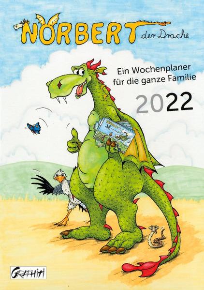 Norbert, der Drache 2020 ist ein Wochenplaner für das Jahr 2022 Jahr Ein Kalender mit einem Ferienkalender, einem Jahresüberblick, einem Mondkalender, vier Ausmalbildern, und mit 20 farbigen Bildern von Norbert, dem Drachen. Ausstattung: Ringbuch mit farbigen Bilder, DIN A 5