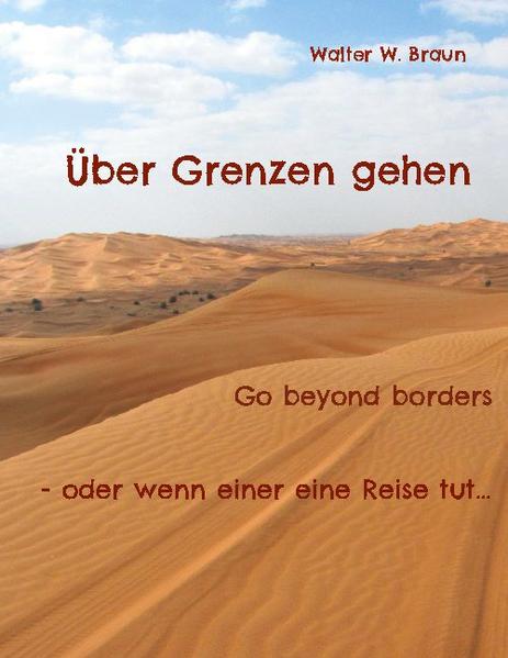 Mit "über Grenzen gehen..." meint der Autor nicht nur Grenzen der Länder und Nationen. Das ist auch physisch zu sehen. Es sind die Grenzerfahrungen bei der Besteigung von hohen und höchsten Bergen oder Touren, die den Menschen aufs Äußerste fordern können. Irgendwann gewann er die Einsicht: "Man kann noch sehr lange, wenn man schon lange nicht mehr kann!" Und es bedurfte immer wieder der Selbstüberwindung, oder anders gesagt: "Den inneren Schweinehund bezwingen."Lohn ist das Glück über den Erfolg, der Stolz auf erbrachte Leistungen. Das Buch befasst sich ausschließlich mit Reisen ins oder im Ausland