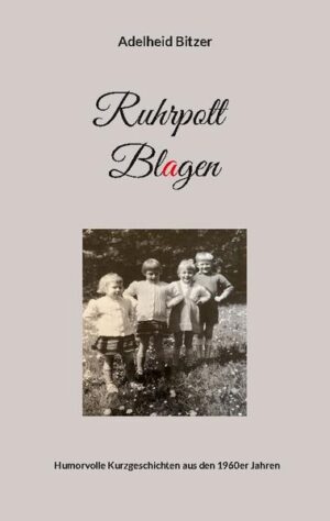 Geschichten, die das Leben schreibt. Geschichten, die Erinnerungen wachrufen. Humorvoll - traurig -liebenswert. Kindheit pur: die Ruhrpott Blagen. Jede einzelne Erzählung klingt wie eine Melodie des Herzens. Leidenschaftlich: Da sind die Gummistiefel unbrauchbar zum Fußballspielen...aber immerhin. Schrill: Da ist das Gebiss, nicht schön, aber das einzige...also muss es vom Dach. Temperamentvoll: Da ist die Mutter, zufrieden sitzend in der Hollywoodschaukel nach vollbrachter Tat. Da ist...da ist...da ist...mein Herz, bringt Adelheid Bitzer sehr deutlich mit ihren Geschichten zum Ausdruck, mein Herz, das genau dort angefangen hat zu schlagen - im Ruhrpott.