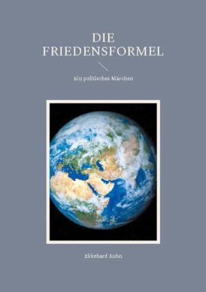 Hartmut Engler hat einen Traum, in dem ihm ein engelgleiches Wesen den Auftrag erteilt, die Friedensformel zu finden, mit der Kriege in der Welt verhindert werden können. Er beginnt seine Suche, die wie in einem Märchen mit einer Lösung endet. Unterbrochen mit Schilderungen seines Lebens und das seiner Familie im Kontext der Gegenwart