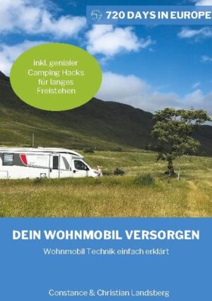 Camping kann so schön sein. Grenzenlose Freiheit, fernab von jeglichem Stress einfach an einem See entspannen oder einem Strand oder in den Bergen oder... Mit deinem Wohnmobil unterwegs kannst Du einfach da stehen bleiben, wo es am schönsten ist. Es liegt ganz bei dir. Doch was ist, wenn das Wasser ausgeht. Und wie lange halten Strom und Gas. Ach ja, dann ist da natürlich das leidige Thema mit den Ausscheidungen. Wo sollen die nur hin? In diesem Buch findest Du einen Überblick über die wichtigsten Ressourcen im Wohnmobil, verstehst die Technik dahinter und erhältst Tipps, wie Du sorgenfrei lange genau da bleiben kannst, wo es Dir ab besten gefällt. Christian & Constance haben 2018 all ihren Besitz verkauft oder verschenkt und sind mit ihrem Baby ins Wohnmobil gezogen. Für 18 Monate haben sie Europa erkundet. Ihre Erlebnisse und vor allem Erkenntnisse über Wohnmobile haben sie in ihrem Blog www.720-days.eu nieder geschrieben. Im Sommer 2019 haben sie außerdem den Motorhome & Van Longtime Traveler Club ins Leben gerufen. Hier haben sich Reiseblogger zusammen geschlossen, um Neulingen den Einstieg ins Wohnmobil-Leben zu erleichtern. Alle Mitglieder leben selbst seit langer Zeit im Wohnmobil bzw. Van und haben bereits unzählige Länder bereist. Sie teilen gerne ihren Erfahrungsschatz und geben individuelle Tipps für den Start.