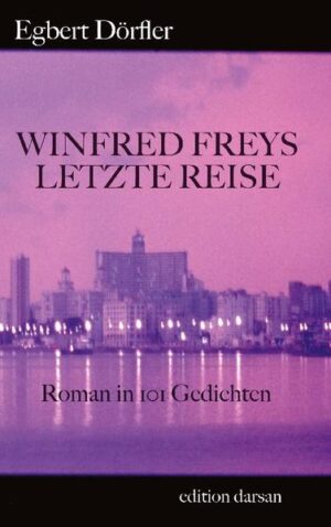 W i n f r e d F r e y s l e t z t e R e i s e ist nicht nur ein ungewöhnliches, da in freien Versen verfasstes Reisetagebuch, das bewegende Eindrücke von unterschiedlichen Ländern und Lebensstilen in einer bedeutsamen Phase der jüngeren Geschichte vermittelt, sondern auch ein experimenteller Roman, dessen Handlung von der rastlosen Suche des Protagonisten nach der perfekten Gesellschaft und der absoluten Liebe vorangetrieben wird. Ein literarische Werk, welches das postmoderne Zeitalter metaphysischer Indifferenz weit hinter sich lässt.