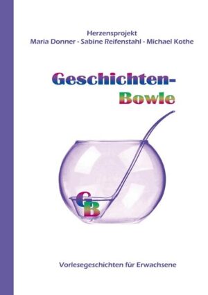 Aus einer Idee entstand eine Sammlung von Geschichten - so geschmackvoll und vielseitig wie eine Bowle. Sortiert nach Vorlesezeit sollen die Beiträge Menschen in besonderen Lebenslagen aus dem Alltag entführen und für ein gutes Gefühl sorgen. Die Protagonisten berühren den Regenbogen, retten einen kleinen Hund, besuchen den Jahrmarkt, erinnern sich an die verflossene Liebe, begegnen einer neuen … Ob nachdenklich, lustig oder fantasievoll, die Autoren garantieren stets ein optimistisches Ende. Mit ihren 41 Erzählungen wollen sie Freude schenken und wünschen gute Unterhaltung. Unsere Autoren in alphabetischer Reihenfolge: Dirk-Uwe Becker Rainer Damke Maria Donner Norbert Donnerstag Heinrich Dörflinger Leonore Dubach Laura Edel Anke Elsner Esmahil Gazang Ulrike Grömling Margit Günster Nicole Kessler Gerrit Kirstein Maline Kotetzki Michael Kothe Dagmar Kramp Ulrike Krug Helga Licher Karina Luger Marie Masse Celine Migowsky Renate Müller Nicole Pfeiffer Sabine Reifenstahl Kaia Rose Renate Schiansky Sonja Schirmer Anna Wagner Claudia Windirsch Franziska Zibelius Rainer Zube