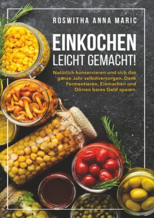 Die besten Geheimtipps aus Großmutters Zeiten! Sie möchten mehr über das Einmachen, Einkochen, Einlegen, Dörren und Fermentieren erfahren? Dann ist dieses Buch die beste Wahl für Sie. Neben den Grundlagen, vielen Geheimtipps, ausführlichen und übersichtlichen Anleitungen warten viele internationale, aktuelle und längst vergessene Rezeptideen auf Sie. Und warum nicht gleich die neuen Erfahrungen in die Praxis umsetzen? Mit vielen klassischen und außergewöhnlichen Top-Rezepten erfüllt sich der Traum einer Vorratshaltung wie zu Großmutters Zeiten. Erfreuen Sie Familie und Freunde mit leckeren Marmeladen, Gelees, Fruchtaufstrichen und Säften. Reichen Sie pikant eingemachte Chutneys, Relishes und Pestos zu den verschiedenen Gerichten, und erleben Sie dabei unbekannte Gaumenfreuden. Lassen Sie vergangene Zeiten wieder aufleben, indem Sie Joghurt, Käse und Brot in Eigenregie zubereiten. Erfreuen Sie Ihre Liebsten, indem Sie leckere Saucen und Suppen konservieren, um auch nach einem anstrengenden Arbeitstag ein leckeres und gesundes Essen bereitzuhalten. Kaufen Sie jetzt das Buch und versorgen Sie sich das ganze Jahr mit leckeren Köstlichkeiten!