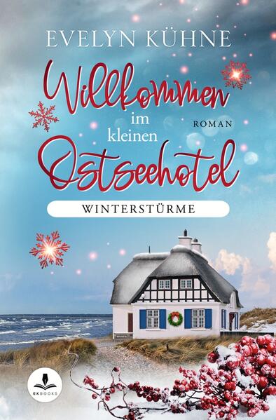 "Willkommen im kleinen Ostseehotel - Winterstürme" ist der Auftrakt zur neuen Romanreihe von Autorin Evelyn Kühne. Diesmal entführt sie ihre Leser nach Ahrenshoop auf dem Darss. Zwischen Meer und Bodden befindet sich ein ganz besonderer Landstrich. Schneeweißer Strand, verwunschene Reetdachhäuser, das Rauschen der Wellen und ein frischer Wind, der über die Steilküste weht. Hier liegt das Hotel Godewind. Checken Sie ein und reisen Sie für eine Buchlänge an die Ostsee.