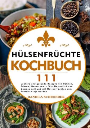 111 Leckere und gesunde Rezepte von Bohnen, Erbsen, Linsen uvm. - Wie Sie endlich von Gemüse satt und mit Hülsenfrüchten zum Protein Ninja werden Sie leben vegan oder vegetarisch und möchten Ihren Eiweißbedarf decken? Sie möchten ein wenig abnehmen aber auf keinen Fall hungern? Sie suchen leckere Gerichte, die fit, stark, gesund und leistungsfähig machen? Sie würden gerne Ihre Cholesterinwerte optimieren? Sie sind auf der Suche nach ungewöhnlichen aber simplen Rezeptideen? Dann halten Sie mit dieser anregenden und kreativen Ratgeber-Rezeptsammlung das richtige Buch in den Händen. Die 111 abwechslungsreichen Rezepte sind der beste Beweis, dass die kleinen Powerpakete alles andere als langweilig und weit mehr als bloße Beilage sind. Mit wertvollen Hintergrundinformationen bietet das Kochbuch einen umfassenden Überblick über die vielen unschätzbaren Gesundheitsvorteile von Bohnen, Linsen & Co. Sogar mit dem Mythos, Hülsenfrüchte seien aufwendig in der Zubereitung, räumt dieser Ratgeber endlich auf. Denn Hülsenfrüchte sind die Grundlagen einer gesunden, eiweißreichen Vollwerternährung!