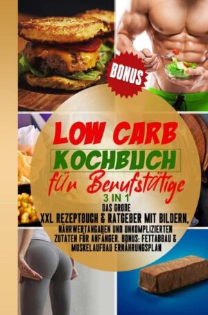 ★ Rezepte mit Bildern ★ Schmackhafte Low Carb Rezepte mit unkomplizierten Zutaten zaubern! Low Carb Rezepte in allen Sorten und Arten! Einfach von Zuhause schnell zubereitet, ob zum direkten Verzehr oder doch zum Aufbewahren. Wer liebt sie nicht? Die einfache Low Carb Ernährung, die so viel Gewinn mit sich bringt? Low Carb Ernährungsformen sind auf der ganzen Welt verteilt und bekannt und gleichermaßen beliebt! Es gibt die unterschiedlichsten Ersatzprodukte, die Unterschiede der Ernährung beginnen mit der Zubereitung und enden im Geschmack. Auch Low Carb Nudeln sowie Low Carb Frühstücksideen sind schnell hergestellt, so dass sich ihre Ernährungsform immer ihrem Zeitfenster anpassen kann, mit diesem Low Carb Buch ist alles möglich. Mit diesem Buch erhalten Sie nicht nur die Möglichkeit ihre Ernährung umzustellen, sondern auch wundervolle Anregungen und Ideen für Einsteiger, mit wertvollen Erklärungen! Du erhältst von mir, absolut die besten Low Carb Rezepte und die perfekte Lösung mit diesem Low Carb Buch! Erhalte Einblicke in das wundervolle Land der Low Carb Ernährung mit 100 Rezepten: ✓ Begib dich auf eine Reise in die Low Carb Welt! ✓ Ratgeber & Kochbuch (2in1) ✓ Unkomplizierten Zutaten ✓ Schmecke den Unterschied des selbstgemachten ✓ Rezepte mit Bildern ✓ Holen Sie sich das Glücksgefühl der Low Carb Ernährung in ihr Zuhause ✓ Eine Ernährungsform, viele Varianten ✓ Vielseitig einsetzbar und immer passend ✓ Auch Vegan und Vegetarisch wandelbar ✓ Praktisch, einfach und abwechslungsreich ✓ Bezaubernde Kreationen für die Sinne ✓ Für jeden Geschmack etwas dabei ✓ und vieles mehr Greife zu den wenigen & unkomplizierten Zutaten die nötig sind und zaubere Dir Dein Geschmackserlebnis! Mit nur einem Klick hast Du jetzt die Möglichkeit, in die Welt der Low Carb Ernährung zu reisen! Sinne wecken - Emotionen loslassen - Purer Gaumenschmaus