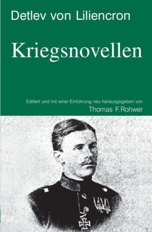 Detlev von Liliencron (1844-1909), preußischer Offizier und Schriftsteller, gilt als ein wichtiger Vertreter des beginnenden »Naturalismus« des späten 19.Jahrhunderts. In einer Reihe von Novellen verarbeitete er seine Erlebnisse als Teilnehmer des »Deutschen Krieges« 1866 und des Deutsch-Französischen Krieges 1870/71, in dem er verwundet und mehrfach ausgezeichnet wurde. Ungekürzte editierte und mit vielen Erläuterungen ergänzte Neuausgabe. Enthalten sind die Novellen "Verloren", "Adjutantenritte", "Eine Sommerschlacht, "Unter flatternden Fahnen", "Der Narr", "Nächtlicher Angriff", "Portepeefähnrich Schadius", "Der Richtungspunkt", "Das Wärterhäuschen", "Umzingelt", "Eine Soldatenphantasie", "Der alte Wachtmeister vom Dragonerregiment Anspach-Bayreuth".