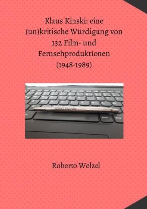 Erstmals werden in einem Buch sämtliche 132 verfügbaren Film- und Fernsehproduktionen, in denen der Schauspieler Klaus Kinski mitgewirkt hatte, gemeinsam und ausführlich rezensiert. Die fortlaufend nummerierten Rezensionen sind nach dem Erscheinungsjahr aufsteigend geordnet und unterteilen sich jeweils in drei Absätze (Inhalt, Bewertung, Kinski-Szenen). Das Buch enthält die Übersichten "Vorhandene Filme A-Z" und "Sortierung nach laufender Nummer". Im Prolog werden die Beweggründe geschildert, die zur Entstehung des Buches führten. Im Epilog werden u.a. die drei nicht rezensierbaren Filmproduktionen aufgeführt. Unter dem Stichwort "Kulturgut KINSKI" erfolgt ein kurzer Abriss seines künstlerischen Werdeganges.