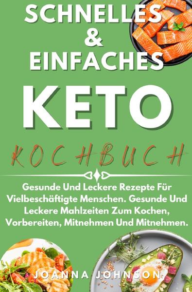 Möchten Sie mit einer Keto-Diät beginnen, haben aber nur wenig Zeit für die Zubereitung von Mahlzeiten? Möchten Sie abnehmen, aber trotzdem eine Vielzahl von schmackhaften Gerichten genießen? Die Keto-Diät ist eine weit verbreitete Methode, um Übergewicht zu reduzieren und die allgemeine Fitness und das Wohlbefinden zu verbessern. Wissenschaftliche Erkenntnisse haben gezeigt, dass sie nicht nur die Gewichtsabnahme fördert, indem sie die Aufnahme von Kohlenhydraten reduziert und im Gegenzug den Fettverbrauch erhöht, sondern sogar chronische Erkrankungen wie Typ-2-Diabetes und kognitive Beeinträchtigungen begünstigt. Fettreiche, kohlenhydratarme, zuckerfreie Mahlzeiten und Getränke können eine gesunde ketogene Ernährung beinhalten. Dieses komplette Keto-Diät-Kochbuch nimmt Ihnen die knappe Kochzeit ab und zeigt Ihnen den einfachsten & leckersten Weg, Ihre Zeit zu genießen! Sie eröffnet Ihnen eine Schatztruhe an Möglichkeiten im Rahmen der Keto-Diät, mit der Sie leckere, gesunde Mahlzeiten für sich und Ihre Familie kreieren können. Mit diesem erstaunlichen Kochbuch können Sie eine fantastische Vielfalt an schnellen Rezepten zubereiten, darunter: •Frühstücke