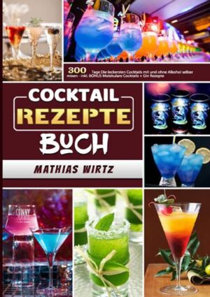 300 Tage Rezepte für unschlagbar leckere Cocktails: Werden Sie zum ultimativen Barkeeper, holen Sie sich Ihren Lieblingsdrink im Handumdrehen nach Hause und beeindrucken Sie Familie und Freunde mit kreativen Eigenkreationen! Sie möchten, dass Ihre nächste Party der absolute Knaller wird und Ihre Gäste noch Wochen später von Ihren Cocktail-Künsten sprechen? Sie würden gerne Ihre Freunde bei einem geselligen und spaßigen Abend mit atemberaubenden Drinks verwöhnen? Sie wollen sich ein luxuriöses Urlaubsfeeling für die ganze Familie nach Hause holen? Dann ist dieses Rezeptbuch wie für Sie gemacht! Eröffnen Sie Ihre Cocktailbar in den eigenen vier Wänden und zaubern Sie mit den 150 einfachen Schritt-für-Schritt Anleitungen aus diesem Buch den perfekten Drink für jeden Anlass! Egal ob zeitlose Klassiker, ausgefallene Neukreationen oder alkoholfreier Genuss - die Möglichkeiten sind grenzenlos!