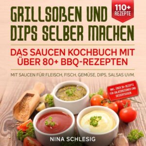 Grillsoßen und Dips selber machen - Das Saucen Kochbuch mit über 80+ BBQ-Rezepten Mit Saucen für Fleisch, Fisch, Gemüse, Dips, Salsas uvm. Dieses Soßen-Rezeptbuch ist voll von köstlichen, leicht zuzubereitenden Rezepten! Mit über 110+ Rezepten zur Auswahl, finden Sie in diesem Kochbuch bestimmt das, wonach Sie suchen... Kein sommerliches Grillfest.. ist ohne eine schmackhafte Barbecue-Sauce vollständig. Aber nicht alle Barbecue-Saucen sind süß und klebrig. Es gibt Hunderte von Sorten, die sich von Region zu Region unterscheiden, aber die gängigsten basieren auf drei verschiedenen Grundlagen: Tomate, Senf oder Essig. Eine gute Barbecue-Sauce sollte den rauchigen Geschmack von Grillgerichten wie Rippchen, Rinderbrust und Hähnchen ergänzen (und nicht überdecken). Außerdem sollte sie ausgewogen sein, je nach Art der Sauce mit einer gewissen Süße und einem Hauch von Schärfe durch die Säure. Hier einige Tipps… - Bestreichen Sie den Grillrost vor dem Vorheizen mit Antihaftspray oder Pflanzenöl, damit das Grillgut nicht kleben bleibt. - Wenn Sie Fisch grillen, legen Sie ihn zuerst mit der Hautseite nach unten oder auf mit Antihaft-Spray bestrichene Alufolie. - Lachs ist ein beliebtes Grillgut, da er nicht so schnell austrocknet. Da er reich an natürlichen Omega-Ölen ist, können Sie ihn auf den Grill legen, ohne ihn mit Öl zu bestreichen. Grillen Sie den Lachs zunächst mit der Hautseite nach oben. So kann das natürliche Fett unter der Haut in das Filet einziehen und es bleibt reichhaltig und feucht. (mehr Tipps finden Sie im Saucen Buch) Sie sind auf der Suche nach … ✅ Vorteilen rund um das Thema Soßen/Saucen ✅ Den richtigen Zutaten für leckere Saucen ✅ 110+ leckeren Rezepten (u.a. für Fleisch, Gemüse, Dips, Salsas uvm.) ✅ Spaß und Freude Neues zu probieren Leckere Gerichte und gute Anhaltspunkte gefällig? Dann greifen Sie jetzt zu!