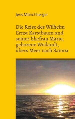 Max Ernst Karstbaum berichtet während vieler Gespräche über die Reise seiner Eltern im 1938-er Sommer und Herbst aus dem braunen Deutschland via Kapstadt nach Samoa. Ein Denunziant hatte sich am Namen der Familie gestört und gemeint, jüdische Wurzeln erkannt zu haben. Zuvor mussten die Familienunternehmen, Holzhandel und Hotel, verkauft werden. Freunde, damals rar, halfen als "gute Geister". Vom Friaul reisten sie mit dem Schiff nach Marseille und weiter auf die Azoren, wo sie eine Bekannte trafen und dann nach La Palma, Kanarische Inseln. Mit einem ehemaligen französischen Expeditionsschiff fuhren die reisenden sodann die westafrikanische Küste entlang bis nach Südafrika. Neben bedeutenden abenteuerlichen Erlebnissen während der Seereise, u.a. im tropischen Regenwald, müssen die Karstbaums stets wachsam vor Spähern, Häschern und Denunzianten sein. Wobei ihnen die Besatzung, besonders der Kapitän des Dampfers, behilflich ist, bis sie endlich Kapstadt erreichen...