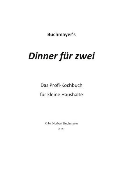 Tun Sie für sich selbst etwas gutes, Sie sind das Wertvollste was Sie besitzen. Hier werden Rezepte angeführt, welche sich für kleine Haushalte eignen. Damit das Zubereiten leichter fällt, gibt es zu jeder Speise einen Einkaufszettel.