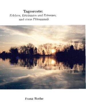 Das Büchlein erzählt von Erinnerungen an unwiederbringlich Vergangenes, insbesonders aus der Schulzeit und Studienzeit, und an das ernsthafte Musizieren mit Thomas Turner. Der Flötist Rothe und der Pianist Thomas Turner haben ein Repertoire klassischer Musik für Flöte und Klavier erarbeitet, und drei CDs eingespielt und herausgegeben. Dazu kommt aktuellerer email-Wechsel mit den Schulkamaraden, insbesonders über Literatur.