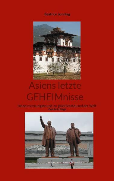 Beatrice Sonntag liebt die Welt und das Reisen. Auf der Suche nach Asiens letzten Geheimnissen hat sie zwei Staaten besucht, die unterschiedlicher kaum sein könnten. In Nordkorea hat das zuvorkommende Personal des Ministeriums der Weltreisenden die Vorzeigesehenswürdigkeiten gezeigt und ihr die Weltgeschichte aus nordkoreanischer Sicht erklärt. In Bhutan ist Beatrice Sonntag einem freundlichen Reiseleiter durch das glücklichste Land der Welt gefolgt und hat dabei ein behütetes und friedliches Land kennen gelernt, dessen Menschen tatsächlich glücklich wirkten. Dieses Buch ist für alle, die unsere schöne Welt lieben, auch wenn sie nicht mit dem Gedanken spielen, sich in Nordkorea vor den Statuen des Staatsgründers zu verbeugen oder in Bhutan die frische Hochgebirgsluft zu schnuppern. Lassen Sie die Erzählungen aus zwei asiatischen Ländern einfach auf sich wirken.