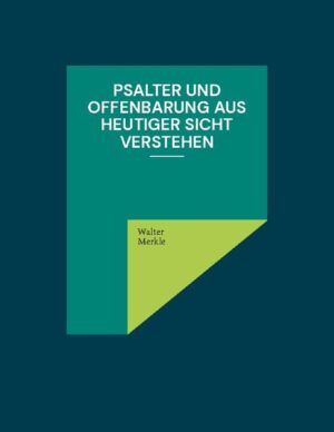 Psalter und Offenbarung stehen am Anfang bzw. Ende der Bibel, gehören aber inhaltlich zusammen. Sie sind aus heutiger Sicht scheinbar schwer verständlich, können aber durchaus verstanden werden, wenn man ihre Sprache und Sichtweise heutiger Sprache und Gedankenwelt anpasst. bzw. in unsere Zeit übersetzt. Im vorliegenden Buch wird dies gezeigt.