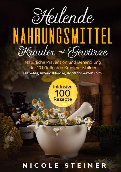 Ob Zimt, Brombeere, Kümmel, Ingwer oder Brennessel - sie alle haben etwas gemeinsam. Und zwar heilende Eigenschaften, die Ihrem Körper verhelfen gesund zu bleiben. Vielen ist nicht bewusst, dass viele Nahrungsmittel, Gewürze und Kräuter sehr einfach in den Alltag integriert werden können und somit nicht nur zur Vorbeugung, sondern auch zur Behandlung akuter Krankheitsbilder verhelfen. In diesem medizinischen Kochbuch finden Sie die besten Nahrungsmittel, Kräuter und Gewürze sowie deren Wirkung gegen die häufigsten Krankheitsbilder. Medizin im eigentlichen Sinne muss nicht immer schlecht schmecken. In diesem Buch erfahren Sie anhand von 100 Rezepten, wo Sie die heilenden Zutaten für Ihre Erkrankung finden und wie Sie diese auf geschmackvolle Art und Weise ganz einfach zubereiten können.Warten Sie nicht auf Anzeichen einer Erkrankung. Beugen Sie auf natürliche Weise vor und helfen Sie Ihrem Körper sich selbst zu heilen und gesund zu bleiben. Das erwartet Sie: - Bis zu 32 leicht erhältliche Nahrungsmittel, Gewürze und Kräuter, die gegen Ihre Erkrankung helfen - Warum welche Nahrungsmittel gegen welche Krankheiten helfen - DIe richtige geschmacksvolle Zubereitung Ihrer neuen Medizin