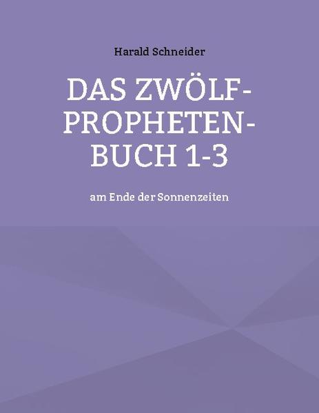 Das Zwölf-Propheten-Buch, auch als die kleinen Propheten bekannt, hat einen großen Einfluss auf andere Propheten im Alten Testament und auf das Neue Testament ausgeübt, wo es insgesamt 33 Mal zitiert wird. Das Zwölf-Propheten-Buch wird neu übertragen und kommentiert. Es wird als ein apokalyptisches Werk vorgestellt, das erstaunlich klare Informationen zum Ende der Sieben Sonnenzeiten liefert. Eine intakte Kommunikation zwischen Gott und seine Propheten wird vorausgesetzt, was einer kritischen Hinterfragung standhält. In 18 Sonderbeiträgen in Hosea (6)-Joel (3)-Amos (9) und mit 14 farbigen Grafiken wird der Ertrag einzelner Passagen herausgestellt.