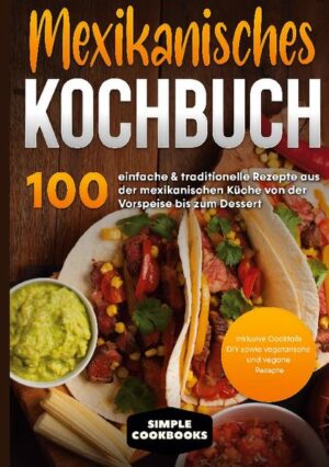 Sie wollen leckere mexikanische Gerichte wie Tortillas, Nachos mit Guacamole oder ein saftiges Steak mal selber zubereiten? Dann ist dieses Kochbuch genau das Richtige für Sie! Egal, ob Feinschmecker oder nicht, die extravagante Auswahl an kulinarischen Spektakeln bietet für jeden etwas! Neben scharfen Speisen bietet Mexiko eine große Auswahl an süßen und sauren Gerichten, die sich ebenso einen Namen in Mexiko gemacht haben. Von traditionellen Gerichten bis hin zu modernen Versionen von alten Rezepten bietet die mexikanische Küche eine Menge Spielraum sowohl für Kochmuffel als auch für begeisterte Köche. Viel Spaß beim Kochen und guten Appetit! In diesem Buch werden Sie lernen: - Wie Sie beliebte Vorspeisen und Beilagen gemäß dem mexikanischen Standard kochen können. - Worauf Sie bei manchen Rezepten besonders achtzugeben haben. - Wie Sie die einzelnen Gerichte durch Ihre eigenen Ideen wandeln können. - Wie Sie traditionelle Hauptspeisen kochen und dabei den Mexikanischen ,,Kick'' behalten. - und vieles mehr ..