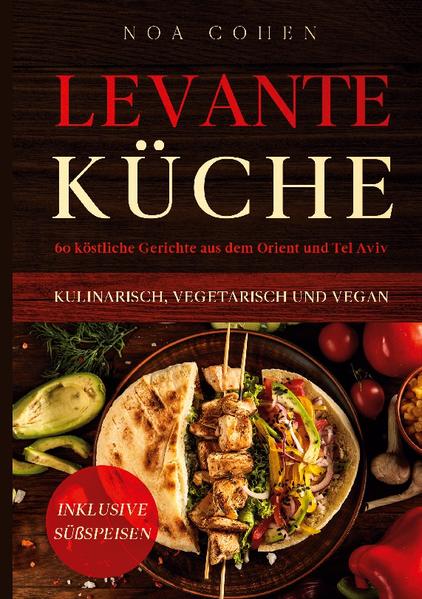 Die Levante Küche entführt Sie in fremde Länder und erläutert Ihnen die unfassbare, kulturelle Vielfalt und Essgewohnheiten jahrhundertealter Traditionen. Wandern Sie durch die Küchen Isreals und Syriens. Die türkischen, persischen, arabischen und osteuropäischen Einklänge lassen Sie vor Verzückung staunen.Die Levante Küche ist nicht nur ein Zauber an Genuss, sondern auch sehr gesund. Durch den Mix vieler vegetarischer Gerichte im Einklang mit traditionellen Fleisch- und Fischgerichten, ist für jeden Anlass etwas dabei. Ob ein gemeinsamer Abend mit Freunden, das spontane Zusammenkommen mit Bekannten oder die geplante Familienfeier. Mit dem Zusammenspiel gesunder Gerichte, das Teilen der Speisen und den herrlichen, orientalischen Gewürzen werden Sie jeden begeistern.Das wichtigste jedoch an der Levante Küche als Zutat sind Sie und Ihr soziales Umfeld. Das gemeinsame Genießen, das Teilen und Zusammenkommen - genau das macht die Levante Küche aus.In diesem Kochbuch finden Sie vegetarische als auch vegane Rezepte, sowie spezielle Gerichte direkt aus Tel Aviv und einige Süßspeisen zum Nachtisch. Viel Spaß beim Kochen und guten Appetit! Das erwartet Sie: - Kulinarische vegane und vegetarische Gerichte - Sehr leckere und spezielle Gerichte direkt aus Tel Aviv - Exotische Nachspeisen