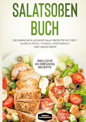 Sie wollen eine große Auswahl an köstlichen, leichten sowie abwechslungsreichen Salaten und viele dazu passende Salat Dressings? Dann ist dieses Buch genau das Richtige für Sie! Egal ob fruchtig, würzig, herzhaft oder kalorienarm - Hier finden Sie garantiert die besten und verschiedensten Salatrezepte ganz nach Ihren Wünschen! Doch nicht nur Salatgerichte bekommen Sie zur Auswahl. Sondern auch die besten und leckersten Dressings und Soßen gleich mit dazu! Außerdem finden Sie hier neben Kalorienangaben für jedes Rezept viele schöne Tipps, die Ihnen das Zubereiten der Salate definitiv erleichtern werden. Guten Appetit! Das erwartet Sie: - Tipps und Tricks für die besten Salate - 150 verschiedene Salatideen - 40 verschiedene Dressings würzig, frisch, süß und cremig - Kalorienangaben für jedes Rezept - und vieles mehr ..