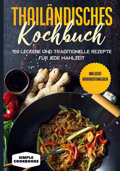 Sie möchten unkompliziert asiatisch kochen? Dann ist dieses Kochbuch genau das Richtige für Sie! Sie möchten gerne zuhause thailändische Gerichte kochen? Ihnen fehlen aber die Rezepte dazu? Dann sollten Sie sich dieses Kochbuch mal näher anschauen. Wir bringen Ihnen die thailändische Küche in 12 verschiedenen Kategorien näher. Bei 150 verschiedenen Rezepten findet sich für jeden Geschmack etwas passendes. Der Schwierigkeitsgrad der Rezepte wird in jedem einzelnen Rezept angegeben, sodass sowohl Anfänger als auch Fortgeschrittene etwas für sich finden. Die Zutaten in den Rezepten sind handelsüblich, sodass Sie diese entweder im Supermarkt oder in einem Asia-Markt erwerben können. Das erwartet Sie: - Die Vorzüge der thailändischen Küche -Vorspeisen wie Frühlingsrollen, kalte Sommerrollen und Gemüsebeutel - Leckere Salate wie Reisnudelsalat mit Hähnchenfilet oder Rotkohlsalat mit Hackfleisch - Genüssliche Suppen wie Fleischbällchen in Curry Suppe und Nudelsuppe - Exotische Currypasten zum Selbermachen - Genüssliche Suppen wie Fleischbällchen in Curry Suppe und Nudelsuppe - Herzhafte Gemüsepfannen - Leckere Nudel und Reisgerichte wie Reisnudeln mit Schweinefleisch oder Kaeng Khiao Wan - Leckere Desserts, Snacks und vieles mehr