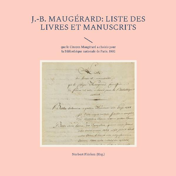 J.-B. Maugérard: Liste des livres et manuscrits | Norbert Flörken