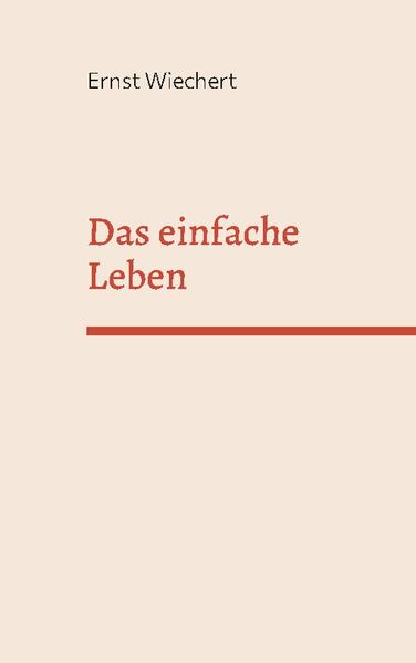 Der Roman 'Das einfache Leben' von Ernst Wiechert erschien 1939 bei Langen & Müller in München. Wiechert schreibt sich seine leidvollen Erlebnisse, nicht zuletzt während des Haftaufenthaltes im KZ Buchenwald, von der Seele. Den Korvettenkapitän Thomas Orla führen die Erlebnisse des Krieges und ein Jahre später folgendes Schlüsselerlebnis dazu, sein bisheriges Leben zu verlassen und nach dem Sinn des Lebens zu suchen. "Der Weg der Arbeit als der einzigen Erlösung des Menschen" führt ihn nach Masuren, wo er das arbeitsreiche, einfache Leben eines Fischers findet und eine zumindest scheinbar heile Welt in ländlicher Idylle, die ihm das Trauma des Krieges bewältigen hilft.