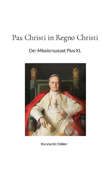 Zum hundertjährigen Jubiläum seiner Wahl soll in diesem Buch beleuchtet werden, wie Papst Pius XI. mit seinem weltumspannenden Blick die katholischen Missionen nicht nur durch unruhige Zeiten führte, sondern die Kirche auch deutlich sichtbar zu einer Weltkirche machte, indem er einheimische Kleriker zu Bischöfen in den Missionsländern berief. Noch mehr: er sollte durch seine bedeutende Missionsenzyklika Rerum ecclesiæ den Missionsbegriff wesentlich vertiefen. "Die Geschichte wird sich in Zukunft nicht darauf beschränken dürfen, Pius XI. den Papst der Missionen zu nennen. Sie wird ihm feierlich bezeugen müssen, dass er der Papst der größten Missionsentwicklung in den letzten Jahrhunderten war"-Kardinal Carlo Salotti.