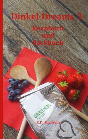 Dinkel-Dreams 3 ist bereits der dritte Band meines kombinierten Koch- und Backbuchs mit vielen leckeren Dinkel-Rezepten aus den Bereichen: - Hauptgerichte und Snacks - Kuchen und Torten - Süße Kleinigkeiten Wie auch bereits in den Vorgänger-Bänden dieser Reihe sind wichtige Begriffe, die für das Gelingen der Rezepte unbedingt beachtet werden müssen, auch dieses Mal wieder fettgedruckt. Als Beispiel: kalte Zutaten sind Gift für Hefeteig und lassen ihn nicht aufgehen. Zwei der Themenschwerpunkte in Dinkel-Dreams 3 bilden lecker-cremige Cupcake- und Bienenstich-Variationen und komplette Gerichte mit selbstgemachten Kartoffel-Gnocchis. Kartoffel-Gnocchi brauchen immer etwas Mehl zur Bindung des Teigs. In meinem Fall natürlich Dinkelmehl. Es finden sich jedoch verschiedene Zubereitungsmöglichkeiten für die Gnocchi. So gibt es auch Rezepte mit Kartoffelmehl für glutenfreie Gnocchi mit Parmesan oder solche mit Basilikum. Auch eine besonders schnelle Zubereitungsmethode stelle ich gerne vor - ebenso wie eine Vielzahl von kompletten Hauptgerichten mit Kartoffel-Gnocchi. So richtig ausgetobt habe ich mich auch bei den cremigen Cupcake- und Kuchen-Rezepten, von denen etliche mit frischen Früchten (wie z.B. Äpfel, Erdbeeren, Blaubeeren, Himbeeren, Pflaumen, Zwetschgen) und leckerem Honig gemacht werden. Bei so vielen wirklich schmackofatzigen Rezepten kann ich mich beim besten Willen nicht entscheiden, was mein Lieblingsrezept in diesem Band ist. Vielleicht ja die saftige Schokoladen-Himbeer-Tarte oder doch die Schoko-Cupcakes mit Erdbeer-Tiramisu. Allerdings sind die mindestens so unwiderstehlich wie die Mandarin-Orangen-Cupcakes mit Himbeer-Kuss. Ich fürchte, Ihr werdet sie alle selbst ausprobieren müssen, um Eure eigenen Favoriten zu küren!