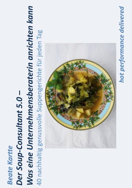 Ziel des Soup-Consultants 5.0 ist die nachhaltige Steigerung von Genuss und Gesundheit durch Optimierung der Suppen-Küche. In klar strukturierter und terminologischer Beratermanier präsentiert Beate Kartte 40 Suppen-Rezepte. Nach langjähriger Vernachlässigung ihrer Work-Life-Balance hat die Unter-nehmensberaterin zunehmend die Freude an einer gesunden sowie genussvollen Küche entdeckt und möchte diese nun in Form von Rezeptempfehlungen teilen. Dieses handliche Werk stellt die Zubereitung der einzelnen Gerichte übersichtlich sowie kompakt auf je einer Seite dar und ist somit extrem anwendungsfreundlich