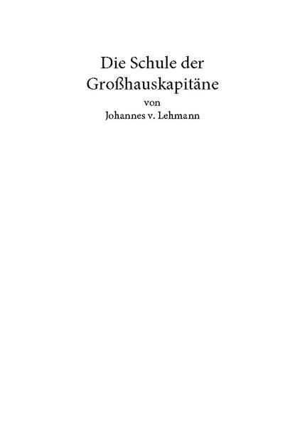 Obwohl von Kapitänen die Rede ist, hat dieses Buch nichts mit Seefahrt zu tun. Aber Schule der Großhauskapitäne klingt doch besser als Hausmeisterschule, zumal einem Großhaus des GL-Gesellschaftssystems vorzustehen, mehr bedeutet als eine gewöhnliche Hausmeisterei und eher der Lenkung eines Ozeanriesen gleicht. Ein zwanzig- bis vierzigstöckiges Gebäude mit zweihundert bis dreihundert Einwohnern nicht nur technisch, sondern auch weltanschaulich-psychologisch zu betreuen und zu leiten, verlangt Kenntnisse, die denen eines Kapitäns gleichkommen. Die rund 35 Personen, die hier in einem dreijährigen Kursus ausgebildet werden, erleben so mancherlei und geraten sogar in Lebensgefahr, weil das GL System von fanatischen Gegnern bedroht wird. Aber da der Staat als Schutzherr des Projekts auftritt, geht alles am Ende gut aus.