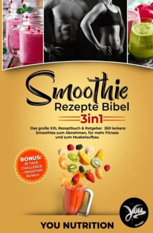 ★ Fit mit Smoothies - mit mehr Power Richtung Wohlfühlgewicht ★ Gesund und entspannt Abnehmen! Variationen ohne Ende -Magst du den Genuss von frischen Zutaten? -Gesund und trotzdem genauso lecker? -Als gesunde Power zum Abnehmen? -Mit sättigenden Smoothies zum Wohlfühlgewicht? Smoothies für mehr Fitness und zum Muskelaufbau? -Vielleicht zum Frühstück als gesunden Start in den Tag auch mit Smoothie Bowls? -Als 30 Tage Abnehm Challenge? Du erhältst von mir, absolut die besten gesunden und leckersten Smoothie Rezepte und die perfekte Lösung mit dieser Smoothie Bibel 3in1 XXL Rezeptbuch & Ratgeber + 30 Tage Challenge + Bonus in einem! Erhalte Einblicke in das wundervolle Land der gesunden Ernährung mit vielen abwechslungsreichen Smoothie Rezepten: ✓ Unkomplizierte Zutaten (leicht & simpel zu finden und preiswert) ✓ Die Geheimnisse der Smoothie Abnehm Power ✓ Sättigende Smoothie Rezepte ✓ Smoothies für mehr Fitness und Muskelaufbau ✓ Smoothies gegen Heißhunger ✓ Zuckerfreie und Laktosefreie Smoothie Rezepte ✓ Superfood Smoothies, Grüne Smoothies und Detox Rezepte ✓ Vegane Smoothie Rezepte ✓ Vielseitig einsetzbar und immer passend ✓ Praktisch, einfach und abwechslungsreich ✓ 30 Tage Abnehm Challenge ✓ Für jeden Geschmack etwas dabei ✓ Smoothie Bowls und vieles mehr Greife zu den wenigen Zutaten die nötig sind und zaubere Dir Dein Geschmackserlebnis! Mit nur einem Klick hast Du jetzt die Möglichkeit, in die Welt der leckeren Smoothie Power zu reisen! Sinne wecken - Emotionen loslassen - Pure Energie und Motivation