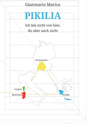 Pikilia ist weniger und es ist mehr als ein Logbuch, eher eine Kostprobe als ein Essay über verschiedene Themen, die zum Nachdenken über die planetarische Bewegung von Menschen und das Gefühl von Vaterland und Heimat anregen. Die Neigung, darüber zu erzählen, hat ihren Urspung darin, dass er in eine Familie von Auswanderern hineingeboren wurde. Das Buch ist zunächst von etwa zehn Reisen nach Griechenland inspiriert, acht davon in die Mani, und erzählt von der Entdeckung der Orte der eigenen griechischen Herkunft in der betont patriotischen Mani. Die Mani hat eine kriegerische Vergangenheit von Angriff und Verteidigung, heute aber kann sie ein Ort für das Verstehen menschlicher Ängste und für innere Entdeckungen/Wiederentdeckungen sein, indem sie Stille lehrt: sogar für ein kleines und abgelegenes sardisches Dorf, in dem die Erzählung zusammenläuft und sich ausweitet, Montresta, an der Nordwestküste, wo die Reise zurück in die Geschichte der griechisch-maniotischen Kolonie beginnt. Die Mani, oder Morea, erinnert ihn an das Sardinien seiner Sommerferien nach den deutschen Wintern, in denen die Mauer noch stand. Bei jedem Besuch im tiefen Süden des Peloponnes und seinem "Mittelfinger" zeigt sich ein archaisches Griechenland, das sich von den berühmten Inseln unterscheidet, die eher für anspruchslosere Geschmäcker geeignet sind.