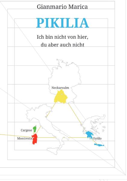 Pikilia ist weniger und es ist mehr als ein Logbuch, eher eine Kostprobe als ein Essay über verschiedene Themen, die zum Nachdenken über die planetarische Bewegung von Menschen und das Gefühl von Vaterland und Heimat anregen. Die Neigung, darüber zu erzählen, hat ihren Urspung darin, dass er in eine Familie von Auswanderern hineingeboren wurde. Das Buch ist zunächst von etwa zehn Reisen nach Griechenland inspiriert, acht davon in die Mani, und erzählt von der Entdeckung der Orte der eigenen griechischen Herkunft in der betont patriotischen Mani. Die Mani hat eine kriegerische Vergangenheit von Angriff und Verteidigung, heute aber kann sie ein Ort für das Verstehen menschlicher Ängste und für innere Entdeckungen/Wiederentdeckungen sein, indem sie Stille lehrt: sogar für ein kleines und abgelegenes sardisches Dorf, in dem die Erzählung zusammenläuft und sich ausweitet, Montresta, an der Nordwestküste, wo die Reise zurück in die Geschichte der griechisch-maniotischen Kolonie beginnt. Die Mani, oder Morea, erinnert ihn an das Sardinien seiner Sommerferien nach den deutschen Wintern, in denen die Mauer noch stand. Bei jedem Besuch im tiefen Süden des Peloponnes und seinem "Mittelfinger" zeigt sich ein archaisches Griechenland, das sich von den berühmten Inseln unterscheidet, die eher für anspruchslosere Geschmäcker geeignet sind.