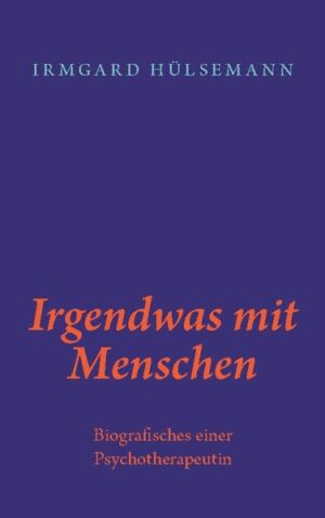 Psychotherapeutinnen und Therapeuten erleben keine Krisen oder Probleme. Scheinbar macht sie berufliches Wissen unverletzlich. So oder ähnlich lauten mitunter die irrtümlichen Annahmen von Hilfesuchenden. In "Irgendwas mit Menschen" erzählt Dr. Irmgard Hülsemann nach mehr als 40 Jahren Tätigkeit als Psychotherapeutin von ihrem Lebensweg, von Krisen, von Konflikten, von Lernprozessen und dem Umgang mit schmerzlichen Verlusten. Es enthält Gespräche mit der Mutter, eine Spurensuche, in denen die Prägung von Weiblichkeit zwischen ihnen erhellt wird. In der Liebesbeziehung zu Dr. Dr. Wilfried Wieck, dem langjährigen Gefährten entsteht die Auseinandersetzung mit den eigenen Geschlechterrollen, die in der gemeinsamen Arbeit zur Entwicklung einer feministischen Psychotherapie führt. Die Autorin, die weiter in Berlin praktiziert, hat zahlreiche erfolgreiche Bücher veröffentlicht, u. a. "Das Leben der Lou Andreas Salome" und "Sein Herz war ein blauer Vogel" - über den Abschied von meinem Mann. Das vorliegende Buch kann Leser und Leserinnen und Leser anregen, sich den eigenen Lebens- und Beziehungsfragen zu zuwenden.