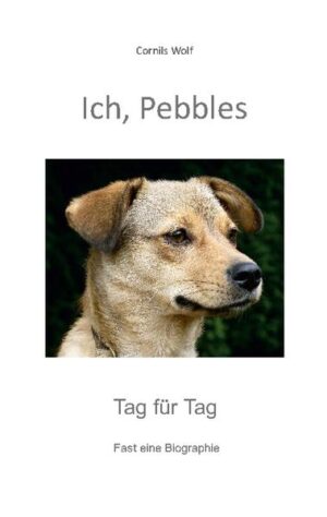 Ich, Pebbles Ein junger Straßenhund wurde von Tierfreunden in Rumänien aufgegriffen und nach Deutschland gebracht. Hier beginnt nun sein Leben ganz neu. Die meist grausamen Erlebnisse eines Straßenhundes werden angedeutet, aber absichtlich nicht geschildert. Die Andeutungen mit Inhalt zu füllen, wird der Phantasie des Leser und Leserinnende Vielfalt von Pebbles' täglichen Erlebnissen. Ihre Gedanken, Wünsche und Handlungen schildert Pebbles - erzählt und aufgezeichnet von ihrem Freund Cornils Wolf - in dem ihr ganz eigenem Sprachstil punktgenau treffend. Die täglichen Erlebnisse reiht sie in 45 Einzelgeschichten unbewußt aber sorgfältig in ihre Erfahrungen ein und hält dabei ebenso unbewußt jedem den Spiegel vor. Die durch viel Situationskomik und auch ein wenig Satire lebhaften Kapitel führen den Leser in die besondere Notlage, das Buch erst zuklappen zu können, wenn alle Kapitel nacheinander gelesen sind. Die Geschichten sind in besonderer Weise alle lustig und ernsthaft zugleich. Nie albern oder plump. Pebbles' Buch soll Spaß und Freude bereiten, es ist kein Kinderbuch, kein Buch für Erwachsene, kein Ratgeber für Hundefreunde. Es sind einfach nur die Dinge, die immer und überall jedem begegnen werden oder bereits begegnet sind. Pebbles' Buch bleibt jedem Leser stets in Erinnerung, und viele werden zu vielen Begebenheiten sagen, guck nach bei Pebbles', was sie dazu gesagt hat. Und Pebbles hat immer etwas dazu gesagt - auf 147 Seiten.