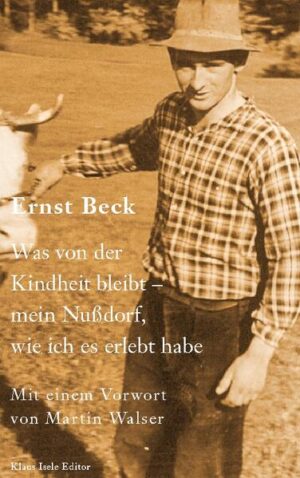 1934 in die Zeit des deutschen Nationalsozialismus hineingeboren, erlebte Ernst Beck in dem kleinen Örtchen Nußdorf hautnah die Veränderungen, die jenes Unrechtsregime am Bodensee verursachte. Viel Unglück wurde über die Familien gebracht, weil Väter, Söhne, Geschwister nicht mehr aus dem irrsinnigen Krieg zurückkehrten. Danach folgte die Zeit der französischen Besatzung und des Wiederaufbaus. Ernst Beck wird zum Zeitzeugen. Er berichtet über das Dorfgeschehen aus der Perspektive des Kindes und Jugendlichen, insbesondere über das langsame Verschwinden der Landwirtschaft, einzelne Familien, ausgewählte Häuser und Höfe im Ort. So entsteht eine lebendige Nußdorfer Chronik, die in den 1970er Jahren endet, als der Strukturwandel im Dorf abgeschlossen war. Ein landwirtschaftlich geprägtes Dorf, wie es der junge Ernst Beck noch erlebte, ist Nußdorf heute nicht mehr. Er schreibt: "In nur zwei Generationen wurde aus einem Bauerndorf ein begehrter Wohnplatz, an dem es sich gut leben und schön wohnen lässt. (...) Behüt dich Gott, mein liebes Nußdorf." Martin Walser über dieses Buch: "Der höchste Wert, den Sprache erreichen kann, ist Glaubwürdigkeit. Ernst Becks Buch erzählt deutsche Geschichte und kommt dabei ohne Meinung aus."