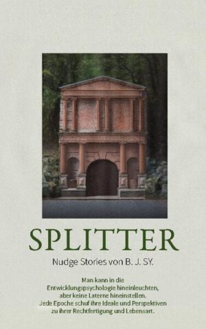 Das Leben geht manchmal seltsame Wege. In den nachdenklichen, lebensnahen und oftmals auch sehr berührenden Geschichten aus der Feder des Autors dreht sich alles um die menschliche Psyche. Die Kurzgeschichten sollen zum Lachen, Weinen und Nachdenken animieren. B. J. SY. Kurzgeschichtensammlung reicht von Ostpreußen 1939 bis Split 1996. Dabei widmet er sich intensiv in Wort und Beschreibung dem Menschen im Umgang mit Werten wie Aufrichtigkeit, Hilfsbereitschaft, Reue und Vergebung. Ob im Ausnahmezustand bei der Flucht aus Ostpreußen oder aus der DDR, auch beim Leben auf dem Land mit den entsprechenden Beweggründen und den daraus resultierenden Handlungen - die geneigten Leser und Leserinnen werden eingeladen auf eine Reise voller Emotionen. Kaum eine dieser Geschichten geht nicht unter die Haut. Der Autor zeigt die menschlichen Höhen und Tiefen, aber auch die Stärken auf. Er lädt dazu ein, nachzudenken über die Motivation, dabei hebt er ein klein wenig die Decke der installierten Wahrheit an, oder den Deckel der Büchse der Pandora? Eine klare Leseempfehlung für interessierte Leser, die sich nicht scheuen, einen Blick hinter die Kulissen der menschlichen Geschichte zu blicken. Die Prämisse, dass eine höhere Macht oder die Natur den Menschen anstupst, zu handeln, - ist sie erfüllt? Eine etwas ungewöhnliche Geschichtensammlung.