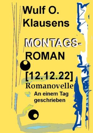 In seiner MONTAGSROMAN-Romanovelle steigt dieser Wulf O. Klausens den Ereignissen nach, welche an jenem Tag, jenem 12.12.2022 [12.12.22] anmarschieren könnten und auch tatwahrwesentlich dann passiert sein sollen. Das Geschriebene verbaut das "Wollende" der Kälte-Existenz in der Kalamität mit dem Heutigen der Kühnheitszeit zu einer sehr anpackenden Voll-Geschichte. Wir sehen uns in der 16-Grad-Wohnungswelt von Deutschland im Dezember. Ja, 2022. Alle haben beobachtet den schlimmen Krieg, also will man kaum hinaus in die Welt. Putin verleidet allen alles. Wird er siegen? Besiegen? Uns? Wieso die? Die Heizungen sind runtergedreht. Ivo Hass kocht und wütet. Dassia Rössler scheint cooler. Dazu dieser seltsame Mieter und Fensteraufreißer Ablich. Man muss wimmern bei allem Bösen. Oder sich wehren. Putin ist weit, aber Ablich lebt im Stockwerk direkt darunter. Mit ihm muss man irgendwie in Kontakt kommen, ihn stoppen. Etwas wird geschehen, ohne Zweifel.