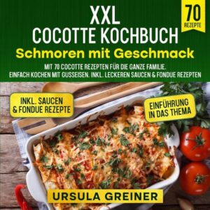 Le creuset mini Cocotte Kochbuch Nichts einfacher als das: Sie legen ein Stück Fleisch, meist Lamm oder Huhn, in eine Cocotte und geben dann etwas gehacktes Gemüse, Salz und ein paar Kräuter dazu. Deckel drauf und bei ganz sanfter Hitze garen. Was erhalten Sie? Fleisch, das zart, saftig und geschmackvoll ist. Das ist das Grundprinzip der Cocotte-Garmethode. "En cocotte", wie die Franzosen sagen, wobei "Cocotte" ein typischer runder oder ovaler französischer Kochtopf aus Gusseisen oder ofenfester Keramik ist. Früher wurden die Cocottes über ein Feuer gestellt und heiße Glut auf den Deckel geworfen, damit das Essen durchgaren konnte. Kochbuch Le Creuset Heute ist die Cocotte dank der Verwendung besserer Materialien und Formen, die eine perfekte Wärmezirkulation begünstigen, ein Utensil, das breiter verfügbar und einfach zu verwenden ist. Mit dem Mini Cocotte Kochbuch ganz einfach backen im Topf. Nichtsdestotrotz bewahren die modernen Cocottes die wichtigste Eigenschaft dieses Kochgeschirrs, nämlich dass sie keine Flüssigkeit benötigen. Das ist der Unterschied zwischen dem Kochen en cocotte und dem traditionellen Schmoren. Sie suchen nach dem perfekten Cocotte Buch? Oder allgemein Cocotte Zubehör? Sind Sie auf der Suche nach … ✅ Tipps für Ihre Cocotte ✅ Den richtigen Zutaten? ✅ 65+ Cocotte Rezepte ✅ Spaß und Freude Ihre Gäste zu versorgen ✅ Inkl. Fondue Rezepte Cocotte gefällig? Dann greifen Sie jetzt zu!