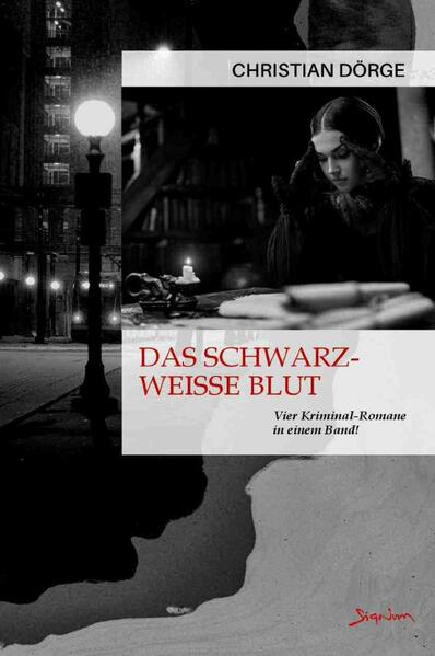 London im Jahre 1965. Der Buchmacher Charles Doringham verfolgt einen skrupellos vorbereiteten und brutal in die Tat umgesetzten Raub- und Mordplan. Sein Opfer: Thalia Wigmore... 1968. Als Rechtsanwalt Siemen Friesland von einer Urlaubsreise nach Rom in die ostfriesische Kleinstadt Hagensmoor zurückkehrt, findet er in seiner Wohnung eine ihm unbekannte, spärlich bekleidete Blondine vor, die ihn augenscheinlich erwartet. Jene ungebetene (und zudem betrunkene) Besucherin loszuwerden erweist sich als ebenso schwierig wie unangenehm... München im Jahre 1964. Bei einem Jagdausflug ins Umland von Garmisch-Partenkirchen wird Remigius Jungblut, Privatdetektiv aus München, zum Augenzeugen eines dramatischen Unglücksfalls: August Laurentius, der Sohn seiner Gastgeber, wird von einer Schrotladung getroffen und schwer verletzt... 1970: Linnet Restorick und ihr Mann Simon kommen als Sommergäste in das Haus Schwanensee - auf einer Insel an der englischen Westküste. Doch das idyllische Eiland und das düstere Haus verwandeln sich bald in eine Hölle aus Intrigen und Mord... Der Sammelband DAS SCHWARZ-WEISSE BLUT enthält vier ausgewählte Kriminal-Romane aus der Feder des Münchner Schriftstellers Christian Dörge: DIE UNHEIMLICHEN FÄLLE DES EDGAR WALLACE - SCHACH MIT DEM MÖRDER, FRIESLAND UND DAS BLONDE GIFT, DREI TAGE AUF DEM LAND und ERINNERUNGEN AN DAS REICH TSCHAIKOWSKIS. Der Autor selbst nennt seine spannenden und außergewöhnlichen Romane gern »Krimis in schwarz-weiß«.